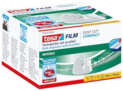 tesa Plakbanddispenser tesafilm Compact Wit Rolbreedte (max.): 19 mm Rollengte (max.) 33 m Incl. plakfolierol 33 m x 19 mm