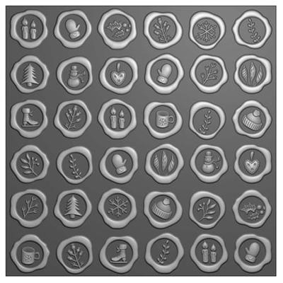 Vaessen Creative • embossing folder wax zegels 15x15cm