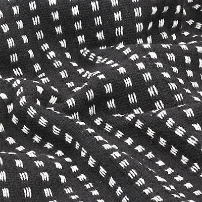 VidaXL Plaid vierkanten 160x210 cm katoen zwart