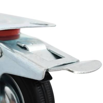 VidaXL Zwenkwielen met dubbele remmen 4 st 75 mm