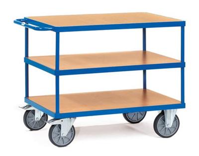 Fetra Hauptartikel 2423 Tafelwagen Afleider Staal Poedercoating Laadvermogen (max.): 500 kg Stralend blauw (RAL 5007)