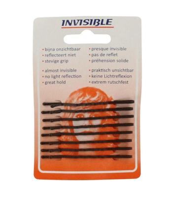 Invisible schuifjes newey kaartje bruin lang