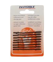 Invisible schuifjes newey kaartje bruin lang - thumbnail