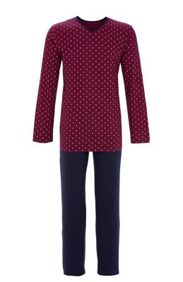 Katoenen heren pyjama rood