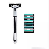 Huismerk Razor en 6 scheermesjes voor de Gillette Contour plus - thumbnail