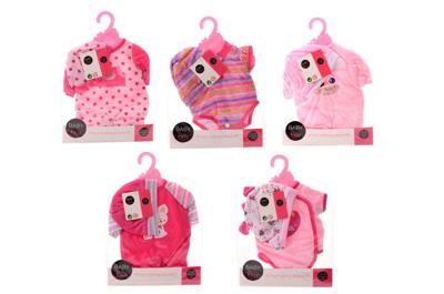 Baby Rose Poppenkleren op hanger, 40-45 cm