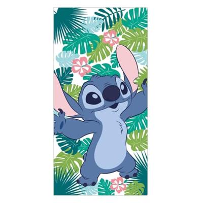 Stitch strandlaken groen 70 x 140 cm - Polyester Stitch strandlaken groen 70 x 140 cm - Polyester