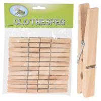 Houten Wasknijpers 24 Stuks - thumbnail
