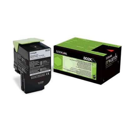 Lexmark Return Program toner 802, 1.000 pagina's, OEM 80C20K0, zwart Lexmark Return Program toner 802, 1.000 pagina's, OEM 80C20K0, zwart