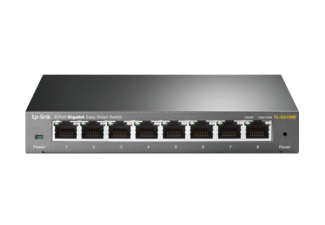 TP-Link TL-SG108E 8-Port Gigabit Easy Smart Switch Switch Zwart