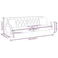 Slaapbank met armleuningen fluweel donkergrijs - thumbnail