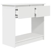 Wandtafel met lades 85,5x38,5x74,5 cm wit - thumbnail