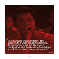 Kunstdruk Muhammad Ali - iQuote Sick 40x40cm - thumbnail