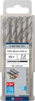 Bosch Accessories 2608595337 HSS Metaal-spiraalboor 7.2 mm Gezamenlijke lengte 109 mm Geslepen DIN 338 Cilinderschacht 10 stuk(s) - thumbnail