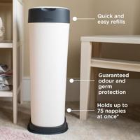 De Twist & click Tommee Tippee Sangenic luieremmer wit - thumbnail