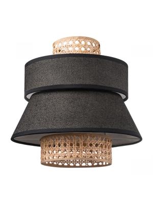 Home sweet home lampenkap Cane weave - linnen / zwart Home sweet home lampenkap Cane weave - linnen / zwart
