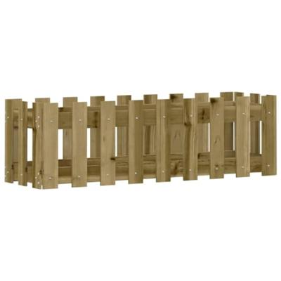 VidaXL Plantenbak verhoogd hekontwerp 100x30x30 cm geïmpregneerd hout