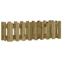 VidaXL Plantenbak verhoogd hekontwerp 100x30x30 cm geïmpregneerd hout - thumbnail