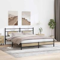 Bedframe zonder matras hout sonoma eikenkleurig 183x203 cm - thumbnail