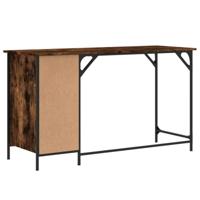 Bureau 131x48x75 cm bewerkt hout gerookt eikenkleurig - thumbnail