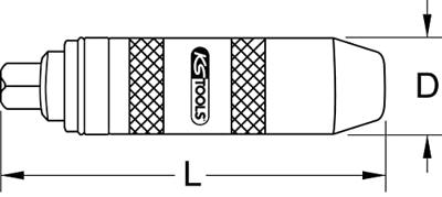 KS Tools 515.1004 1/2 handslagschroevendraaier, 135 mm