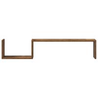 Wandschappen 2 st 100x15x20 cm bewerkt hout oud houtkleurig - thumbnail
