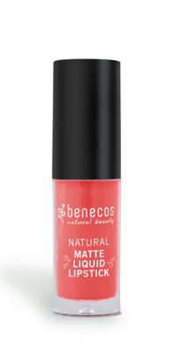 Benecos natural beauty Natural lipstick liquid mat coral kiss 5 Milliliter