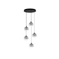 Lyora HanglampOrenda rond 5-lichts smoke glas - 9416961 - thumbnail