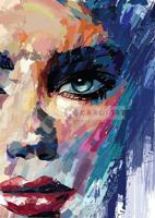 Afbeelding op acrylglas - Abstracte vrouw III, print op acrylglas - thumbnail