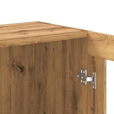 Boekenkast 82,5x30,5x80 cm bewerkt hout artisanaal eikenkleurig