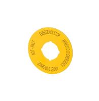 Eaton M22-XBK11 Markeringsplaatje (Ø x h) 60 mm x 60 mm NOT-HALT (de, en, fr, it) Geel 1 stuk(s) - thumbnail