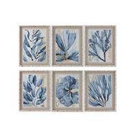 Schilderij Home ESPRIT Blauw 50 x 3 x 65 cm (6 Stuks) - thumbnail