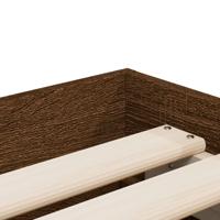 Bedframe met lades bewerkt hout bruin eikenkleur 90x200 cm - thumbnail