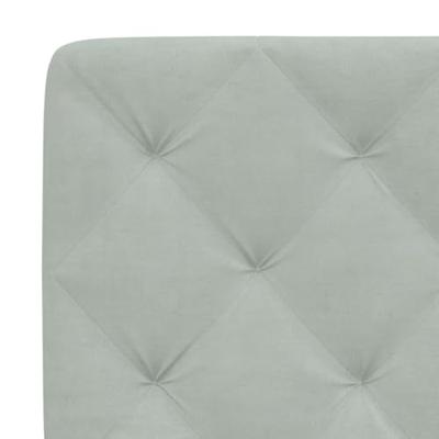 Bed met matras fluweel lichtgrijs 200x200 cm