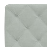 Bed met matras fluweel lichtgrijs 200x200 cm - thumbnail