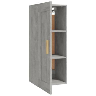 Wandkast 35x34x90 cm bewerkt hout betongrijs Wandkast 35x34x90 cm bewerkt hout betongrijs