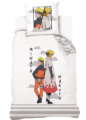 Naruto Dekbedovertrek wit 140 x 200 cm Katoen 70 x 90 cm