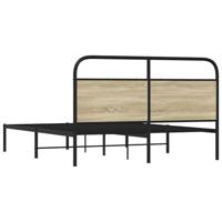Bedframe zonder matras bewerkt hout sonoma eikenkleur 150x200cm - thumbnail