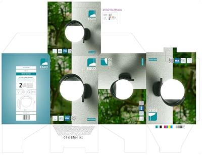 Eglo Design wand bollampPrata Vecchia zwart - 98731