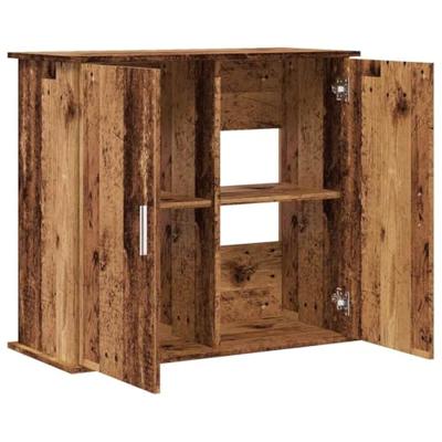 VidaXL Aquariumstandaard 81x36x73 cm bewerkt hout oud houtkleurig