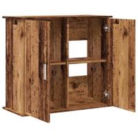 VidaXL Aquariumstandaard 81x36x73 cm bewerkt hout oud houtkleurig - thumbnail