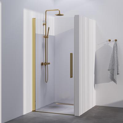 BRAUER Season nisdeur model A met draaideur helder glas 90x200 omkeerbaar incl. glascoating Season-Goud