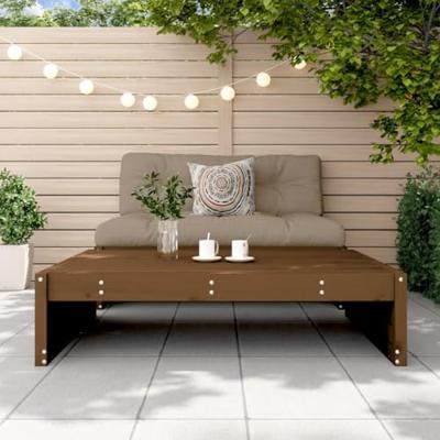 Tuinvoetenbank 120x80 cm massief grenenhout honingbruin