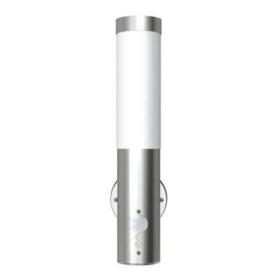 VidaXL Buitenwandlampen 2 st. met sensor roestvrij staal VidaXL Buitenwandlampen 2 st. met sensor roestvrij staal