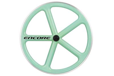 Encore 700C 5 Spaken Achterwiel - Celeste - Carbon Weven Encore 700C 5 Spaken Achterwiel - Celeste - Carbon Weven