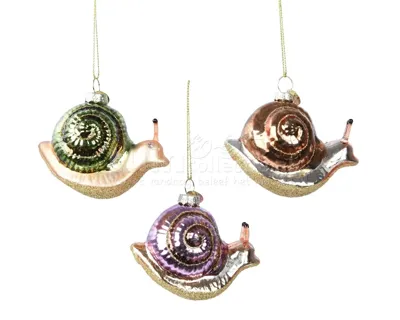 Kerstornament Slak Assorti 1st Kerstornament Slak Assorti 1st