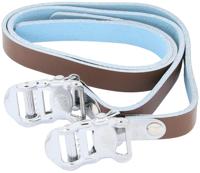 CONTEC toeclip-riemen "leather strap" ct pedalstrap leather leather brown 2pcs - thumbnail