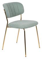 ZILT Eetkamerstoel 'Kolten' kleur Goud/Lichtgroen - thumbnail