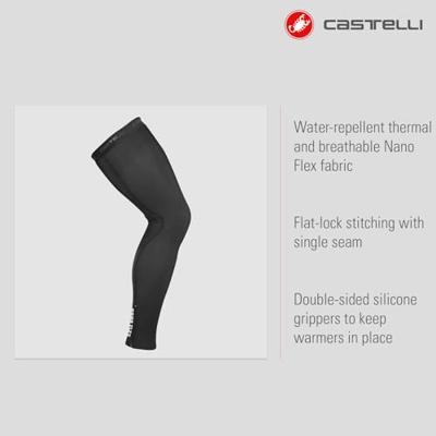 Castelli Nano Flex 3G beenwarmers zwart L