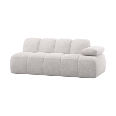 Woood Mojo 2-zits bank arm rechts bouclé Ecru Melange